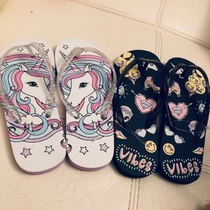 Children’s Place Flip Flops x 2